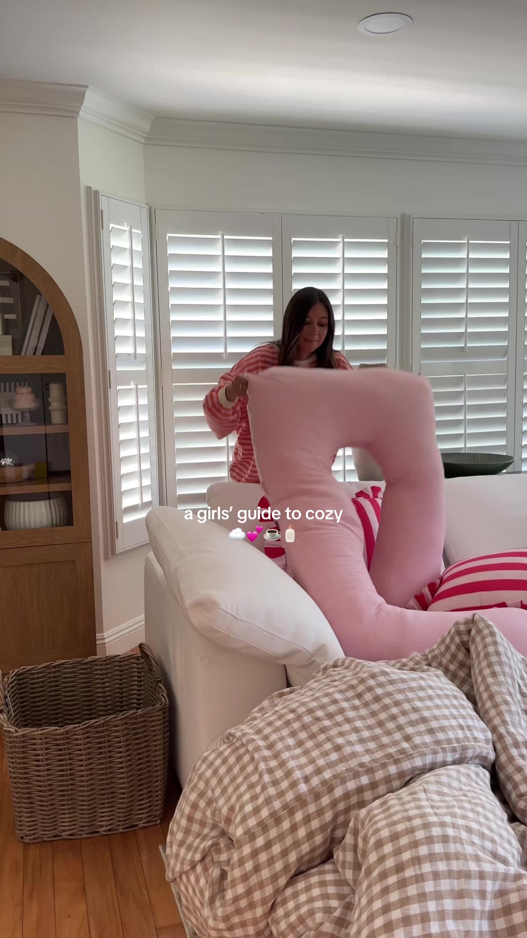 TikTok post by @debtrette for Burt's Bees. Caption reads: #ad Nothing like a cozy day at home: crafting, me....