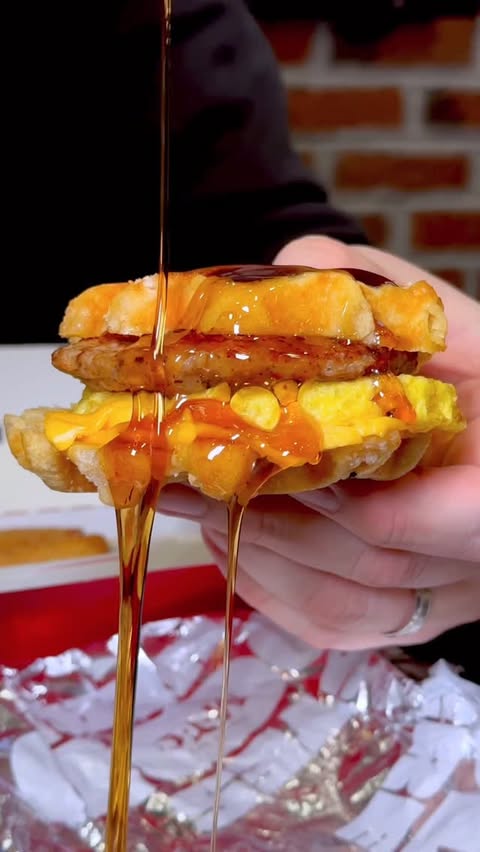 Instagram post by @foodincleveland for Sheetz. Caption reads: 🧇🍳☕️ @sheetz has been one of our go-to spots for....