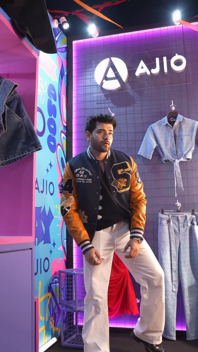 Instagram post by @chakitchawla for AJIO. Caption reads: #AD | AJIO brought the style, Spotify brought the....