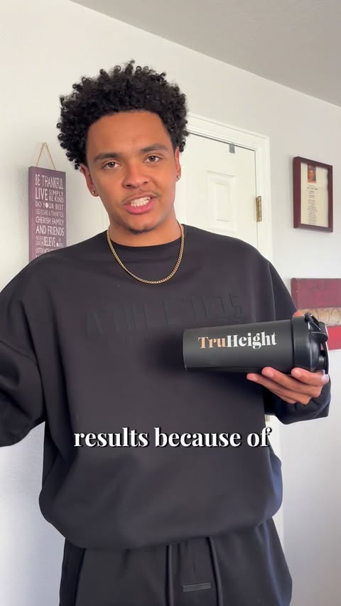 Instagram post by @quincyjhelsel for TruHeight. Caption reads: Post under #TruHeightLockedIn for a chance at free....