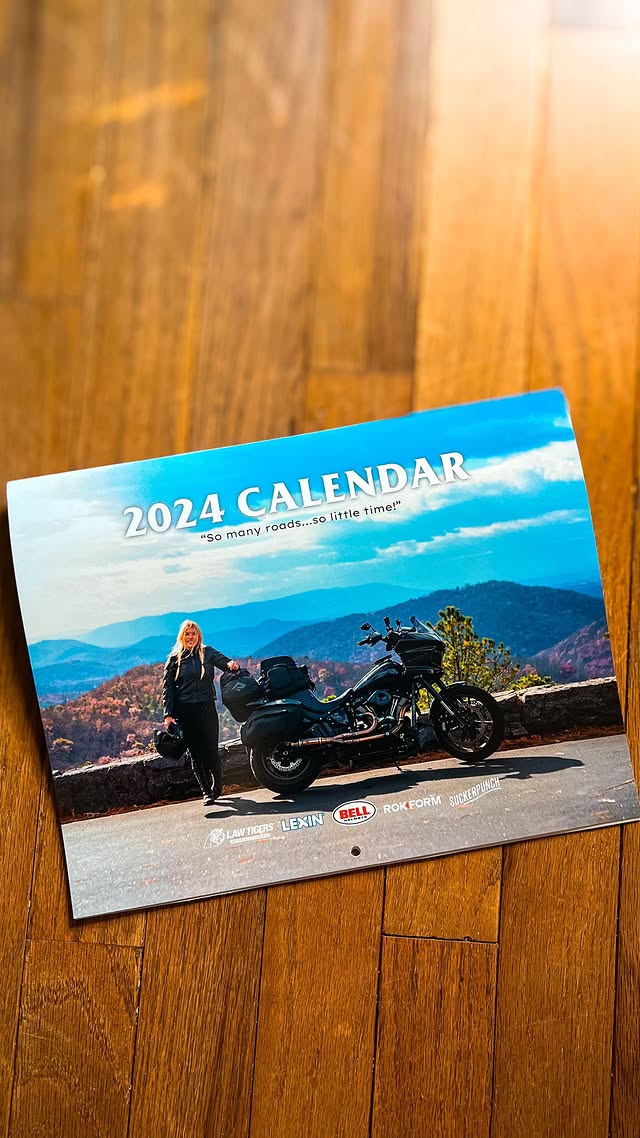 Instagram post by @ridetofood for ROKFORM. Caption reads: [...] at @lawtigers @lexinmoto @bellhelmets....