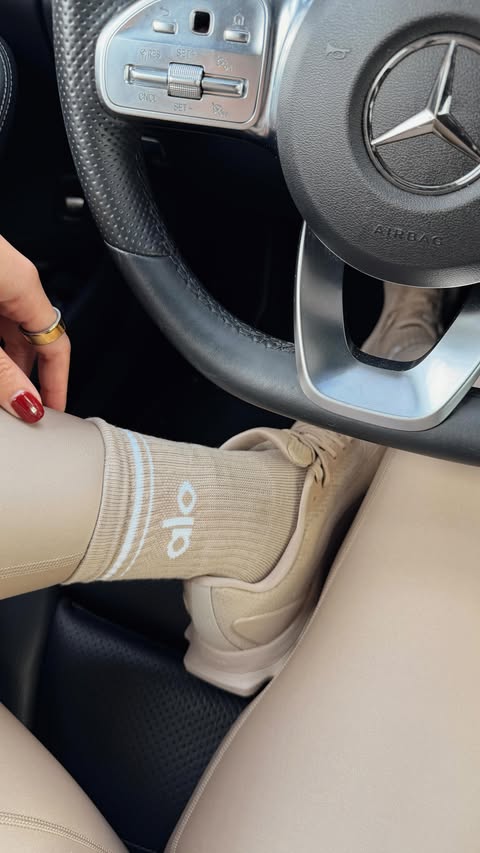 Instagram post by @littleblackboots for Alo Yoga. Caption reads: a day well spent celebrating the relaunch of....