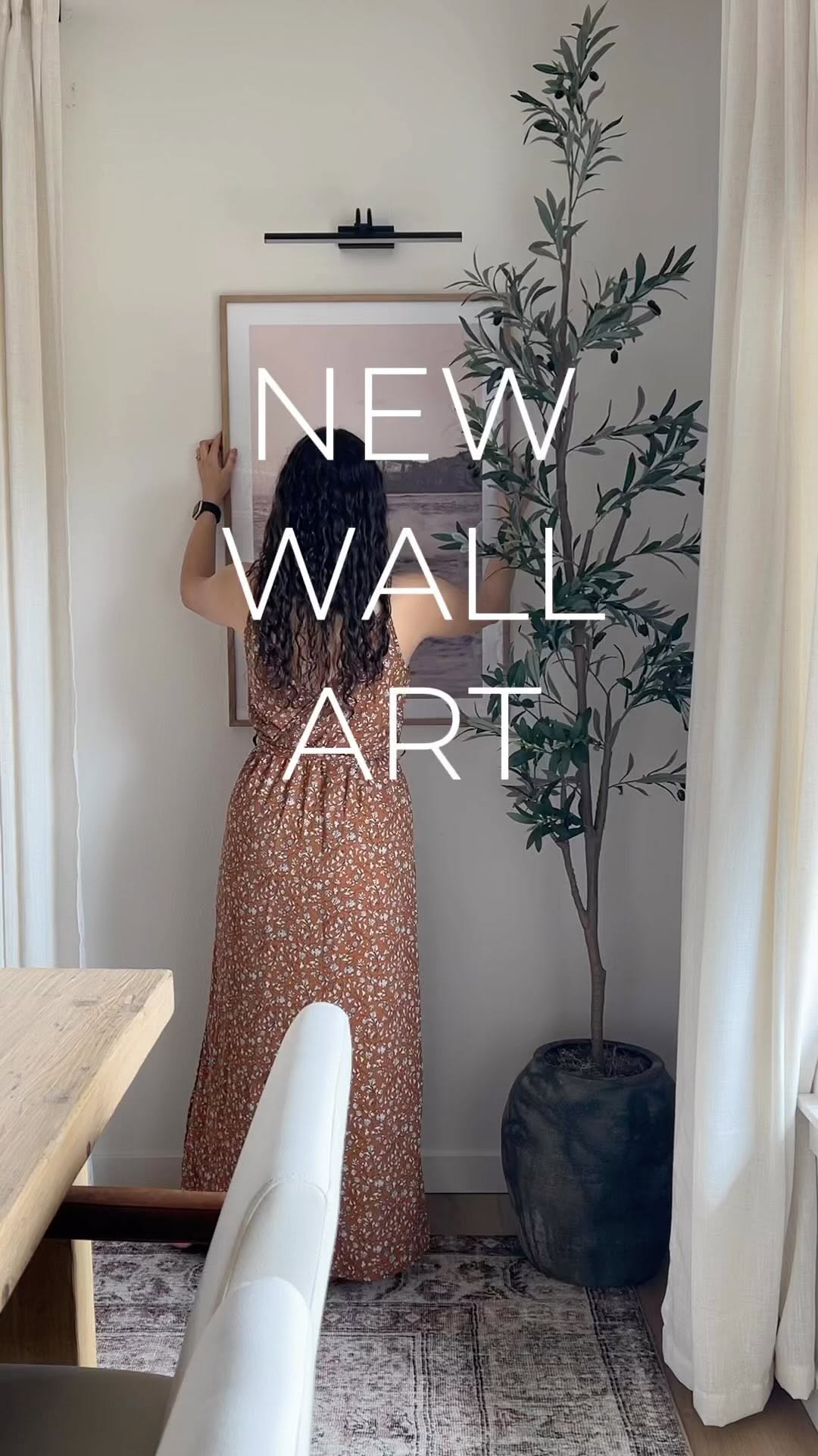 Instagram post by @theforagedabode for Opposite Wall. Caption reads: I am in love with my new wall art from @Opposite....