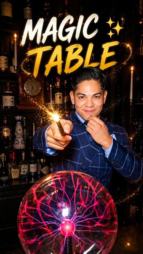 Instagram post by @poominator for Grand Hyatt. Caption reads: [...] for dinner… then magic started 😳✨....