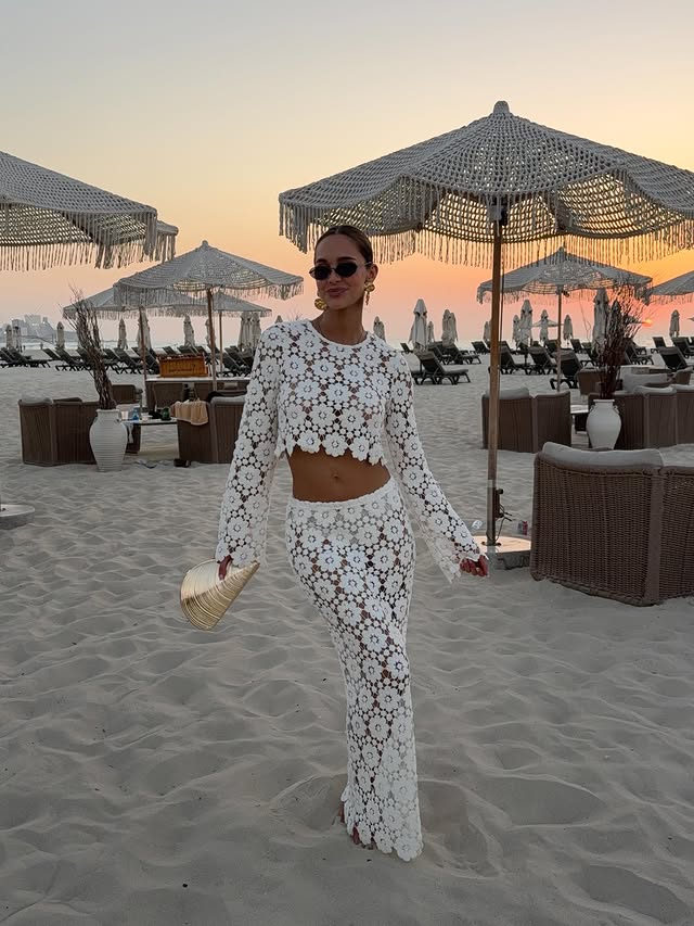 Instagram post by @emilyshak for New Look. Caption reads: [...] (outfits linked in outfits highlight)....
