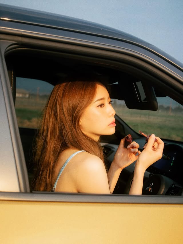 Instagram post by @chayanitpat for Mitsubishi Motors. Caption reads: nothing special , just driving -....