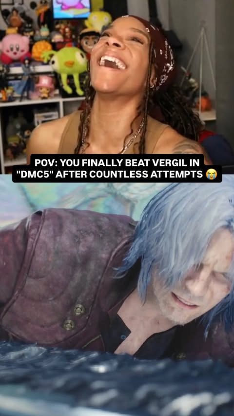 Instagram post by @alicewolves for Capcom. Caption reads: [...] . #dmc5 #devilmaycry #vergil #gamergirl....