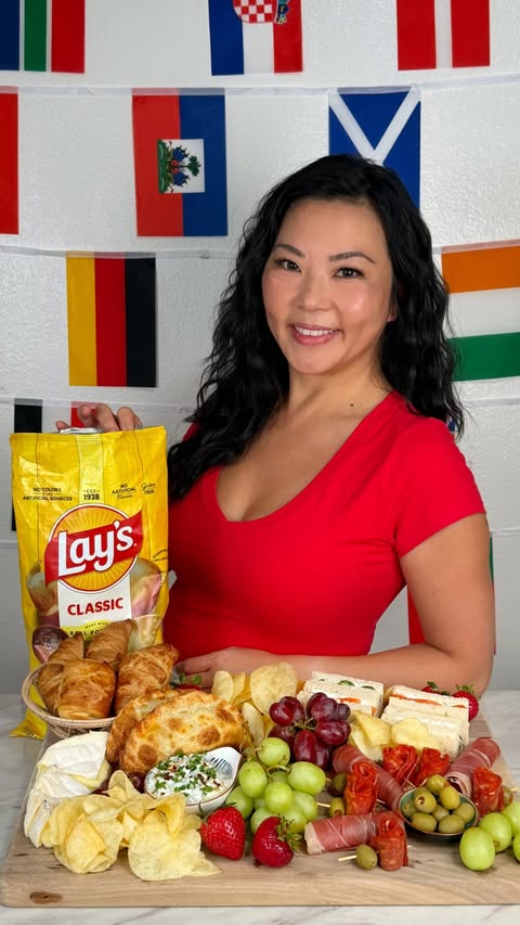 Instagram post by @dashofting for Lay's. Caption reads: [...] smoked salmon tea sandwiches Everyone –....