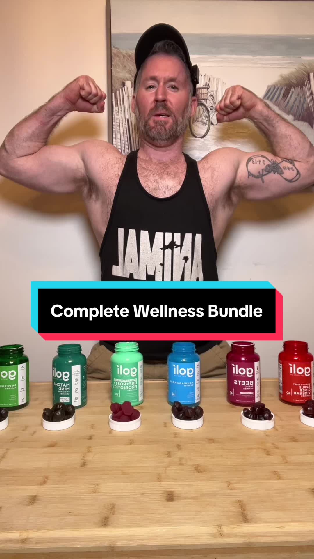 TikTok post by @thedangone for Goli. Caption reads: I took these for 30 days and… @Goli® Nutrition....