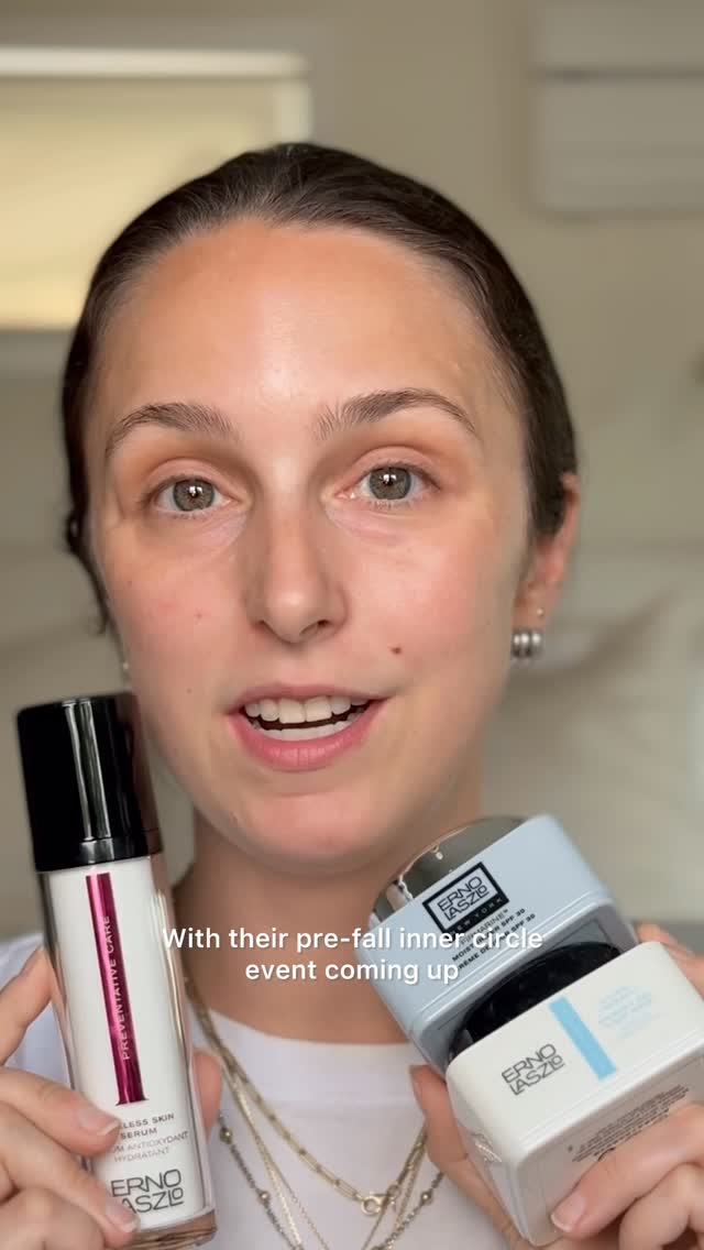 Instagram post by @simplybysimone for Erno Laszlo. Caption reads: [...] after a busy summer. These are the....