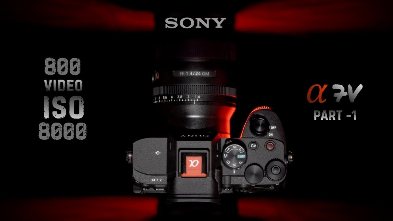 YouTube post by @AlissaAndJay for Dehancer. Caption reads: Dual Base ISOs Of Sony A7V Are ISO800 And ISO 8000....