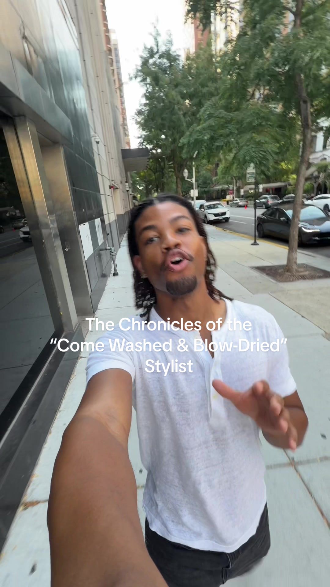 TikTok post by @byjustinrevenge for Suave. Caption reads: We all know the headache of booking a hair....