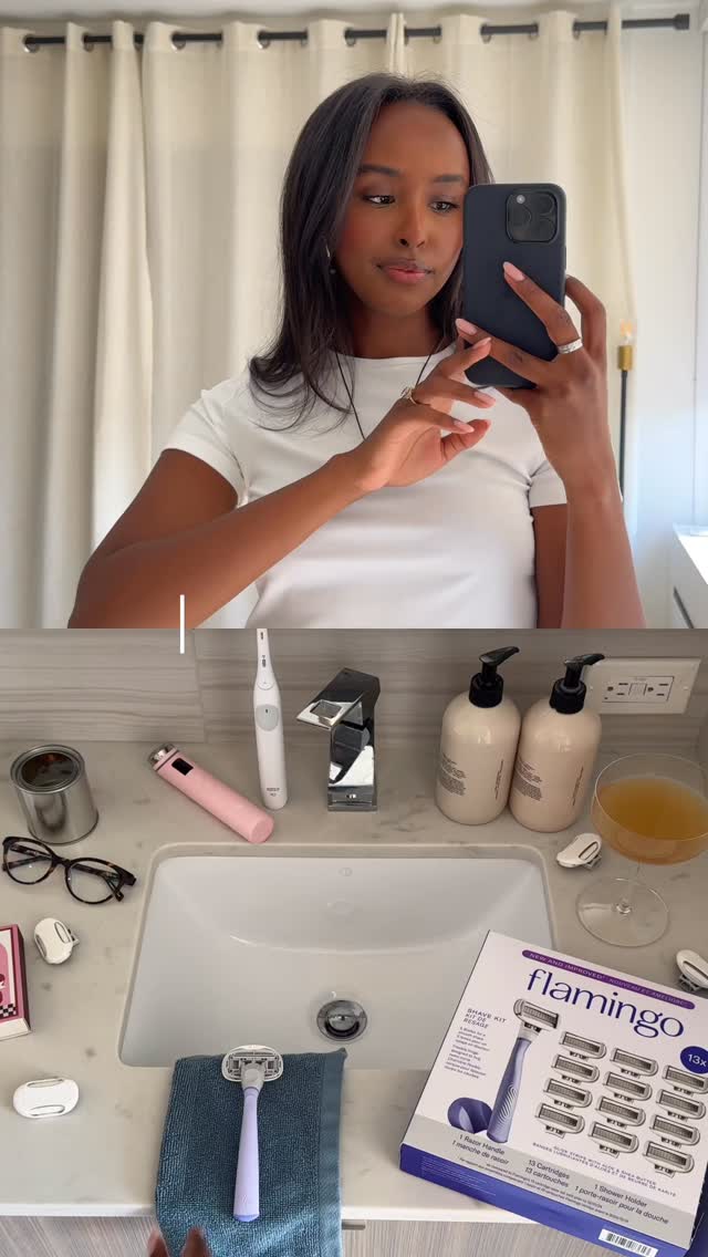 Instagram post by @emanosmann for Flamingo. Caption reads: [...] 
A luxurious Sunday reset using....