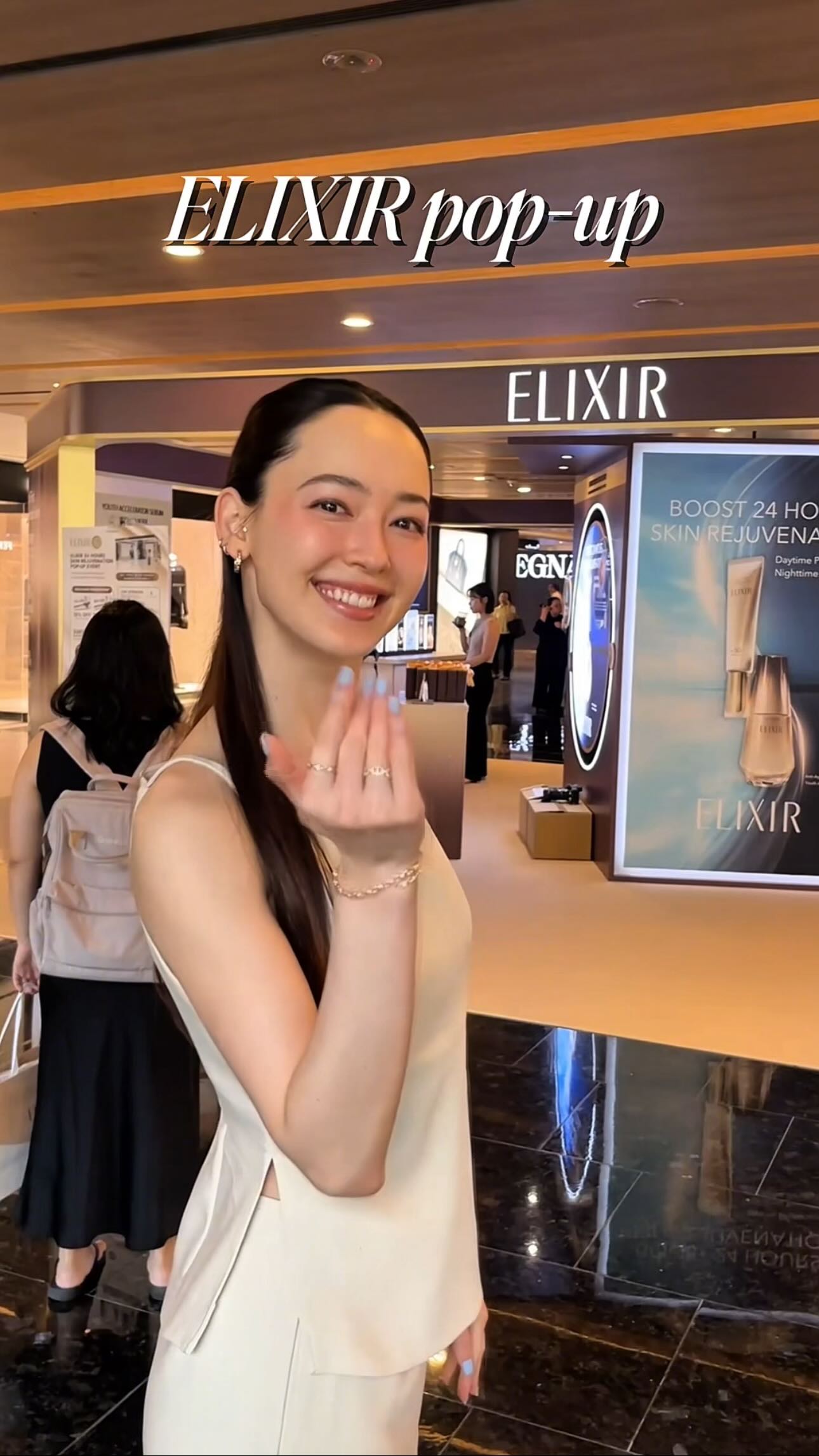 Instagram post by @fionafussi for Lazada Singapore. Caption reads: Japan’s No.1 Anti-Aging Skincare Brand that works....