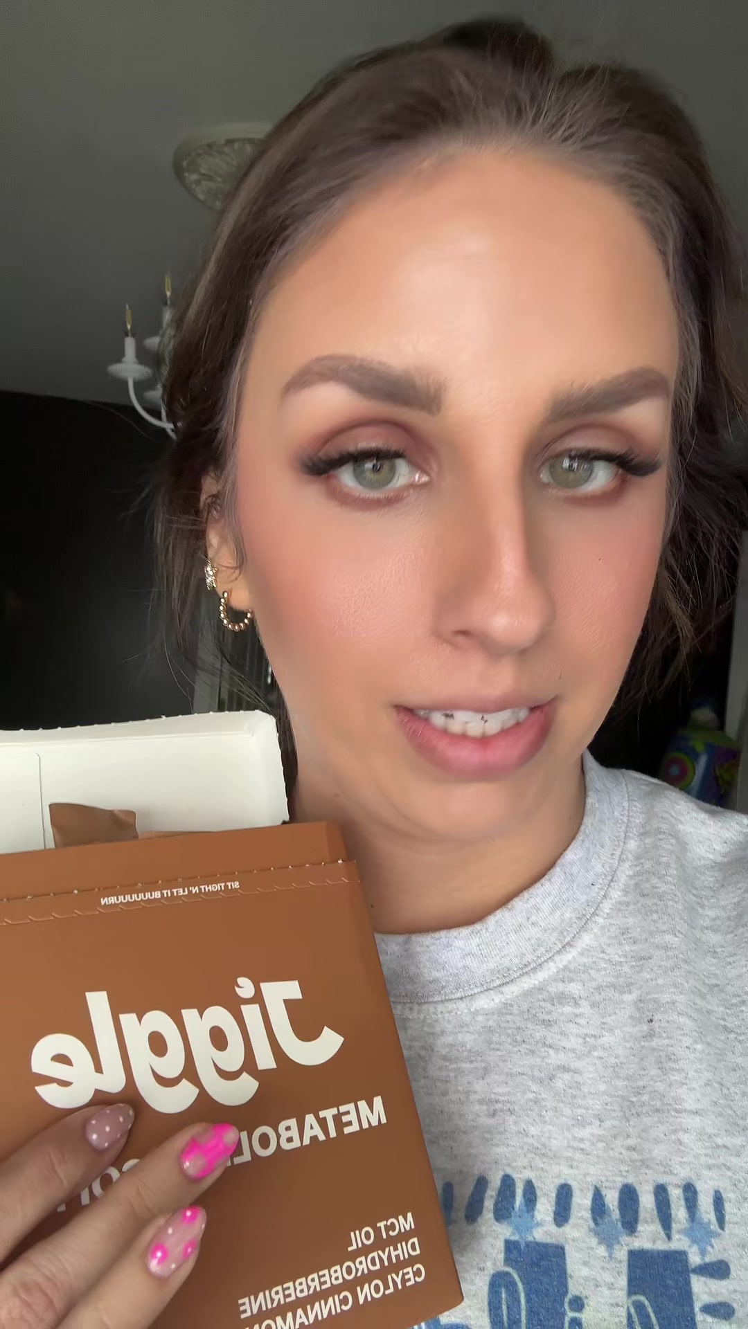 TikTok post by @emilyfox92 for Jiggle Coffee. Caption reads: Instant coffee from @Jiggle Coffee! #instantcoffee.