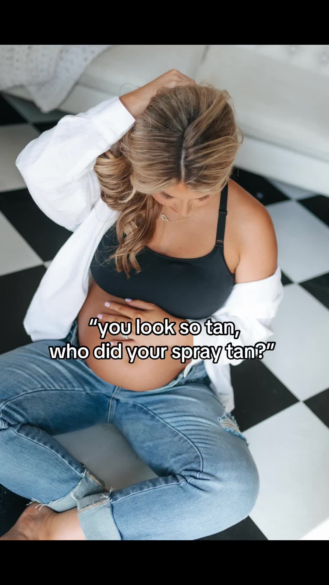 TikTok post by @maranda.schmitt for Peta Jane Beauty. Caption reads: I swear by this stuff 👏🏼  @Peta Jane Beauty .