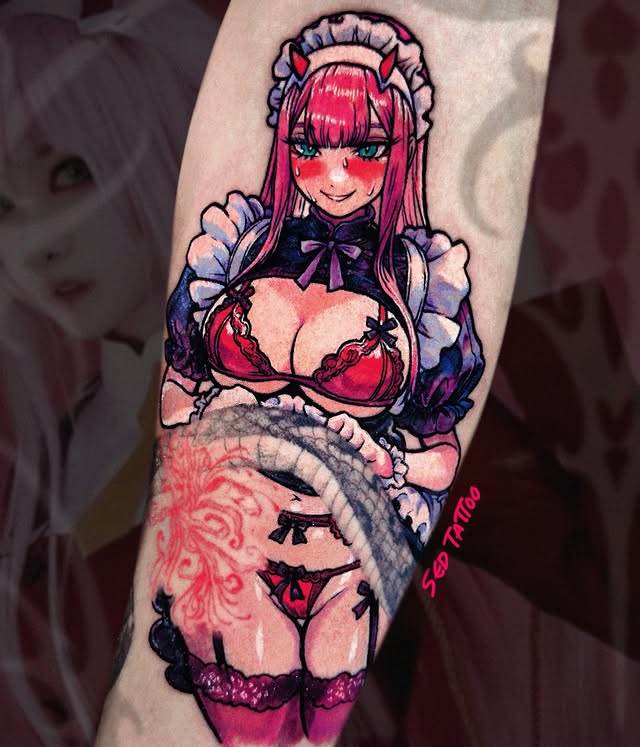 Instagram post by @sedtattoo for EMALLA Official. Caption reads: Zero two
12월,1월 서울 예약 가능!
2026 1,2月 東京予約オープン
2026....