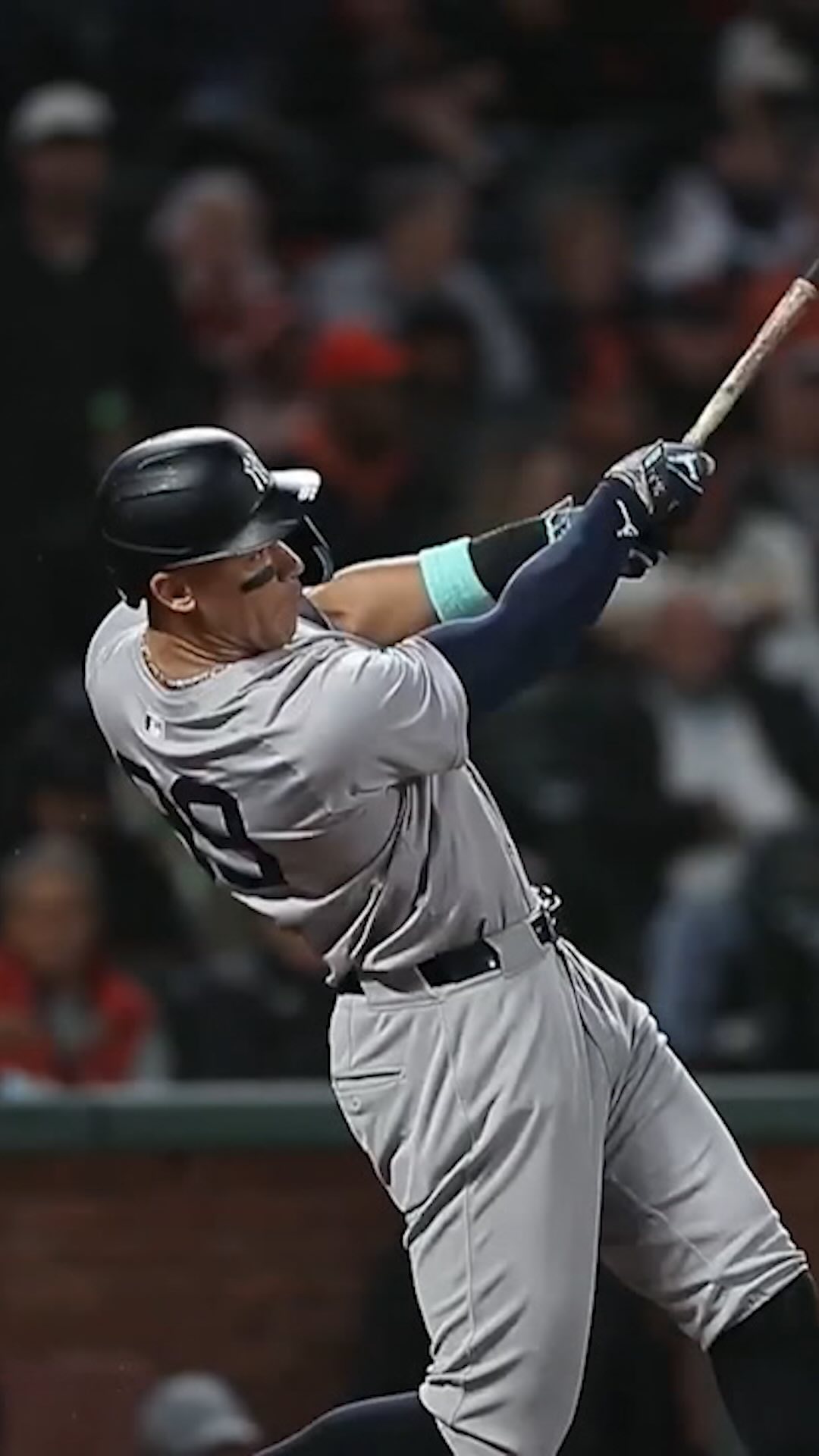 Instagram post by @thejudge44 for T-Mobile. Caption reads: all rise. get free MLB.TV and ticket perks just....
