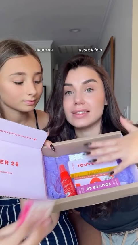 Instagram post by @olya_raiss for Tower 28 Beauty. Caption reads: Forever in love with @tower28beauty.