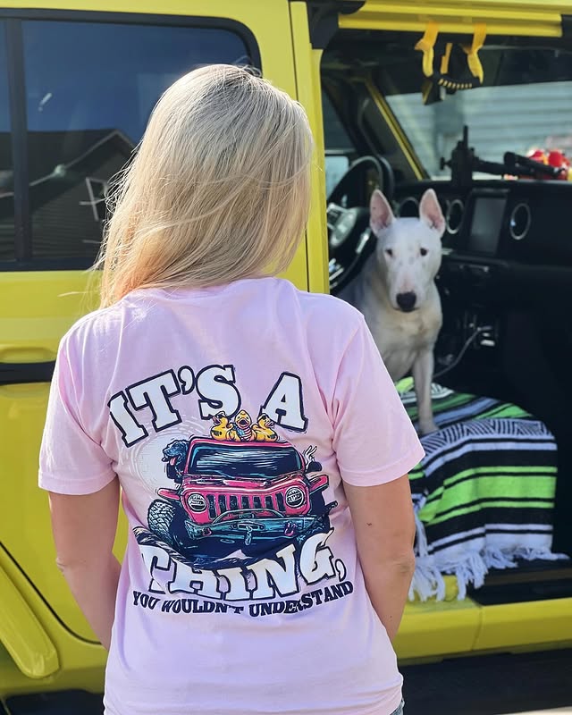 Instagram post by @hivelocityjeep for JEDCo. Caption reads: [...] 🐶 What’s your Jeep Dog’s name ? Wearing....