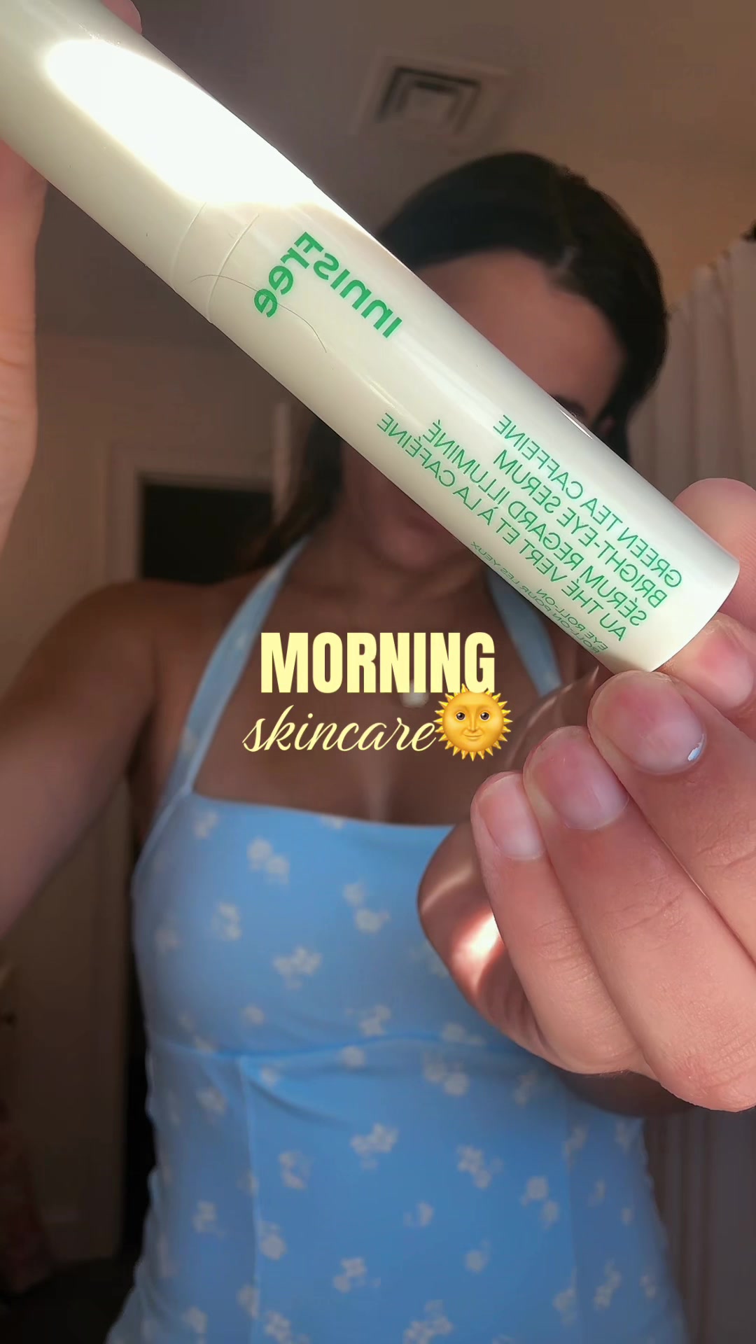 TikTok post by @katieemadeline for Marin Skincare. Caption reads: [...] @rhode skin @Innisfree US @byoma @Marin....