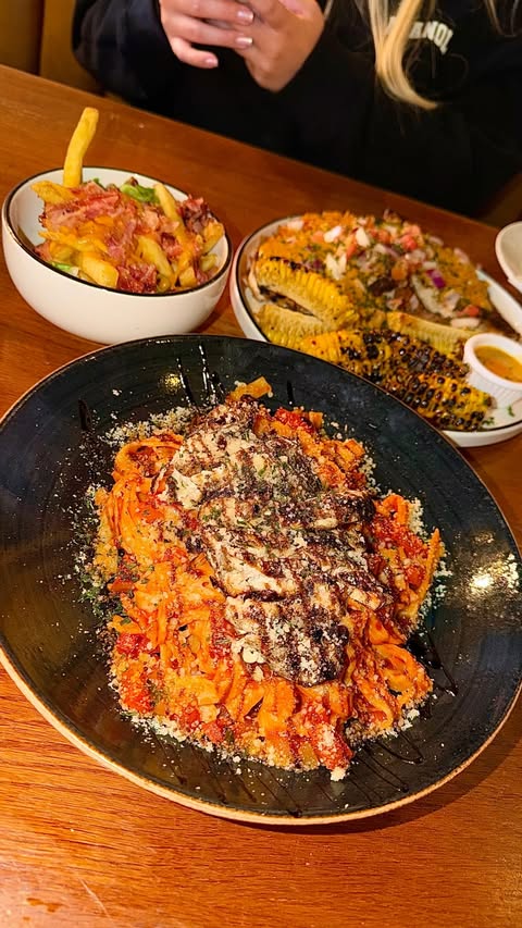 Instagram post by @foodieforthougts for TGI Fridays. Caption reads: TGI Fridays Leeds White Rose 📍 A couple of weeks....
