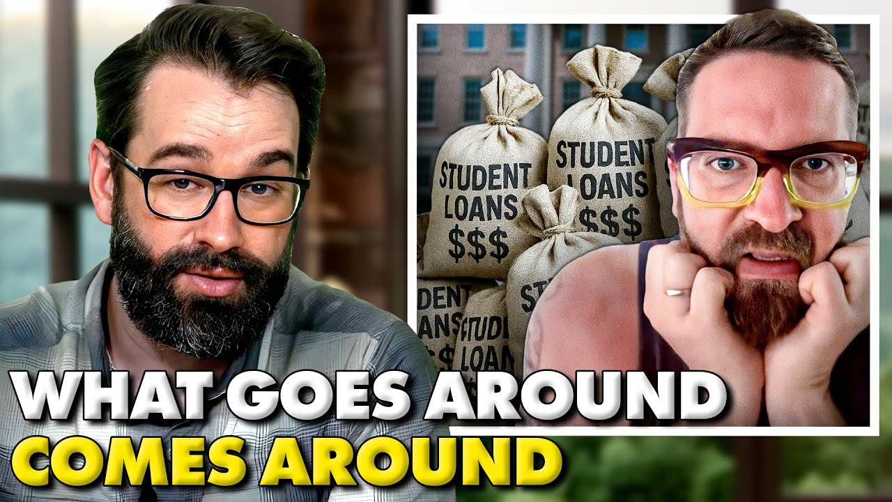 YouTube post by @MattWalsh for ExpressVPN. Caption reads: College Graduates Have Meltdowns As Student Loan....