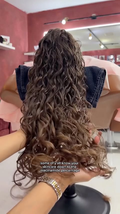 Instagram post by @sharstyles for DESIGNME Hair. Caption reads: [...] a skincare routine too 💊😂 The new....