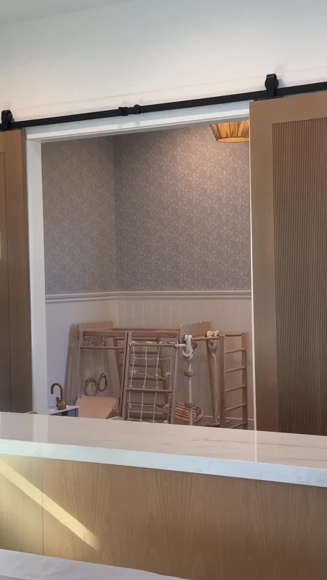 Instagram post by @stephycogreen_ for lovevsdesign. Caption reads: *Ive had wallpaper samples up for almost a....