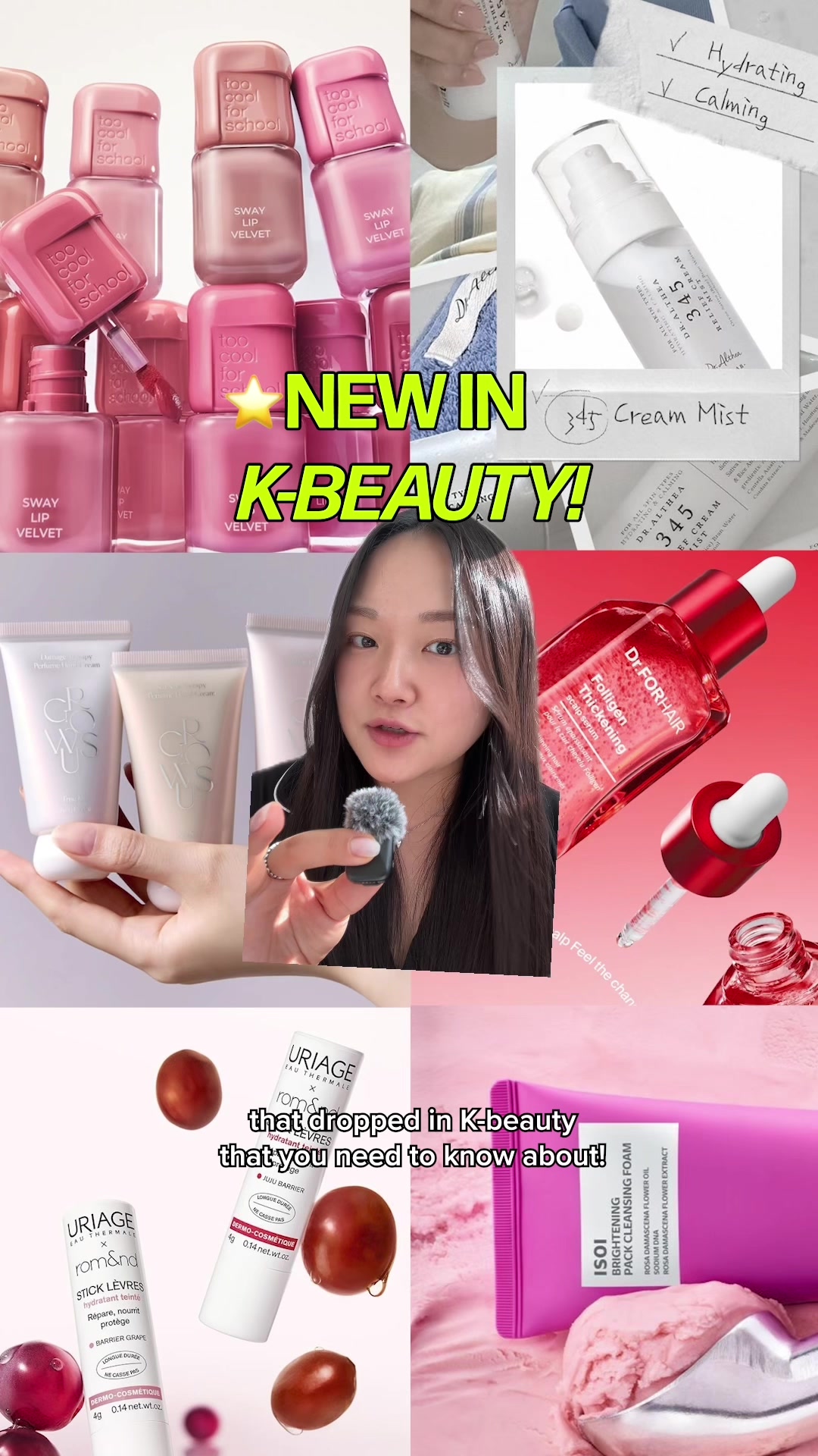 TikTok post by @heyinlees for Uriage. Caption reads: [...] so far?!! @Dr.Althea US  @drforhairus ....