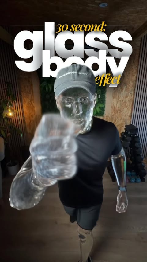 Instagram post by @harry__allsop for invideo. Caption reads: [...] is the Glass Body Effect, created using....