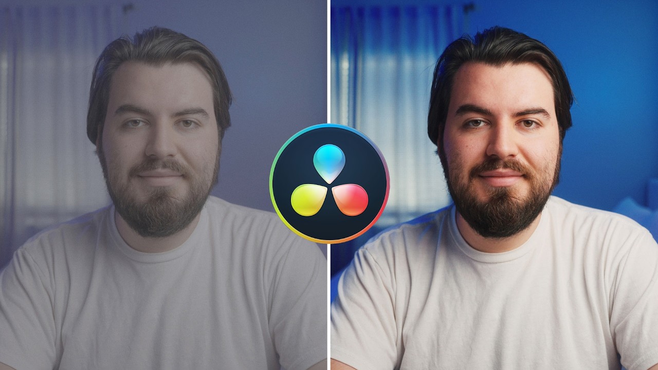 YouTube post by @ThinkMediaTV for vidIQ. Caption reads: How to Color Grade in DaVinci Resolve for....