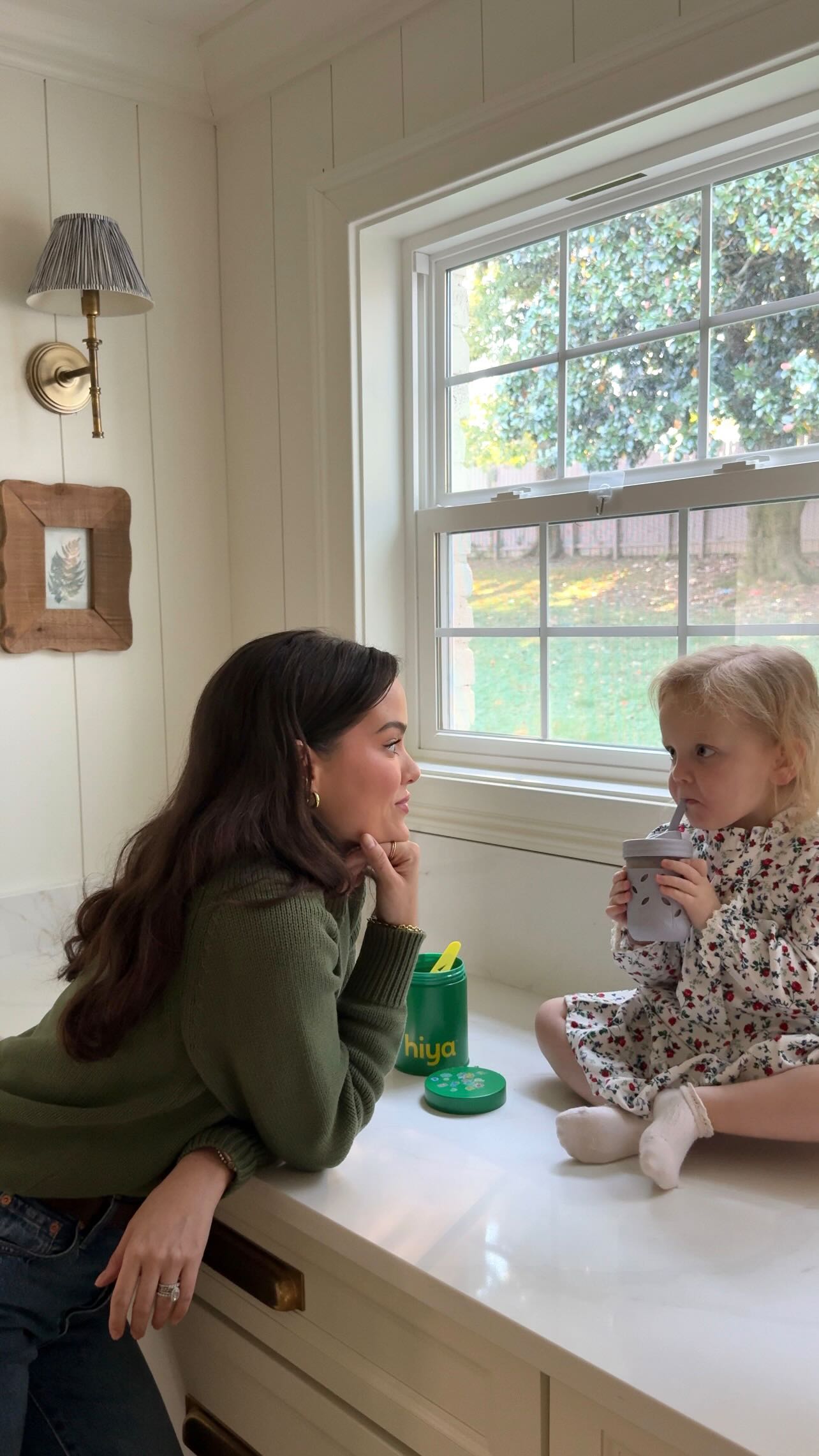 Instagram post by @madisonclevenstine for Hiya. Caption reads: Getting kids to eat greens? I found a win 🥦....