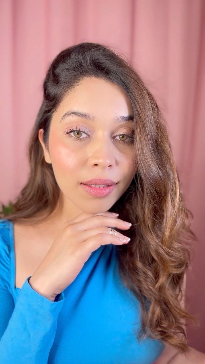 Instagram post by @rajputkalyanidr for Blue Nectar. Caption reads: Elevate your look with minimal makeup....