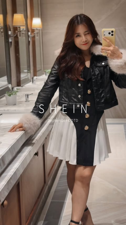 Instagram post by @babyjen_jennyma for SHEIN Malaysia. Caption reads: [...] exact look and get extra discounts‼️....