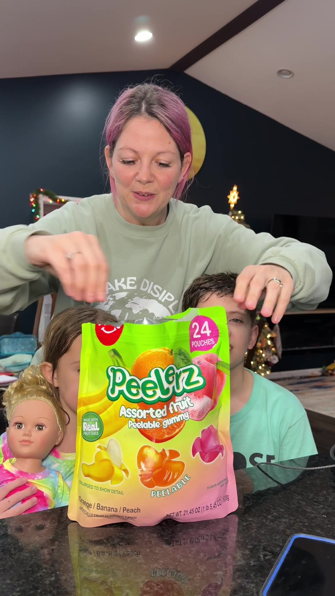 TikTok post by @alicialorane for Amos Sweets. Caption reads: Join us as we discover how to peel the @Amos....