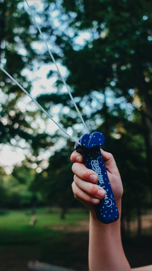 Instagram post by @elizabeth_mitchell_johnson for ZipString. Caption reads: [...] is probably the coolest toy we have!....