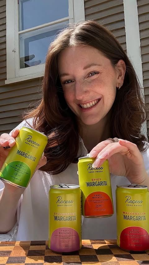Instagram post by @colettescocktails for Recess. Caption reads: #recesspartner taste testing the three new [...].