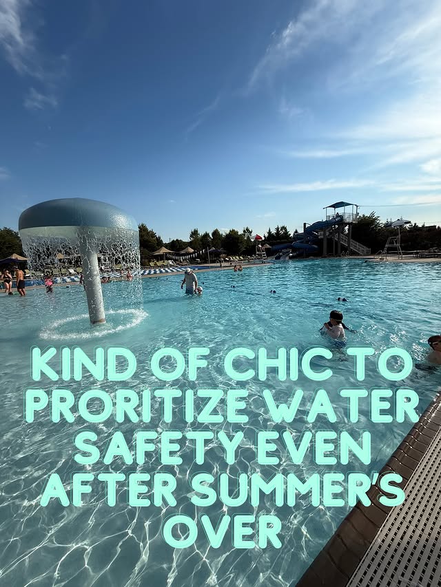 Instagram post by @mygirlishwhims for Goldfish Swim School. Caption reads: Just because summer is coming to an end doesn’t....