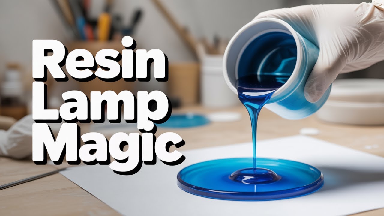 YouTube post by @resinmeup for Resiners. Caption reads: 464|Create a BEAUTIFUL Lighted Resin Lamp with....