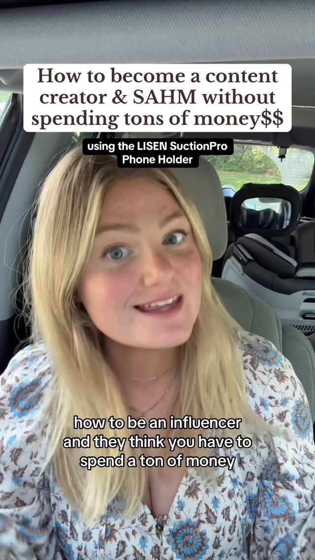 Instagram post by @kendraworth for LISEN. Caption reads: I became a content creator and got to stay home....