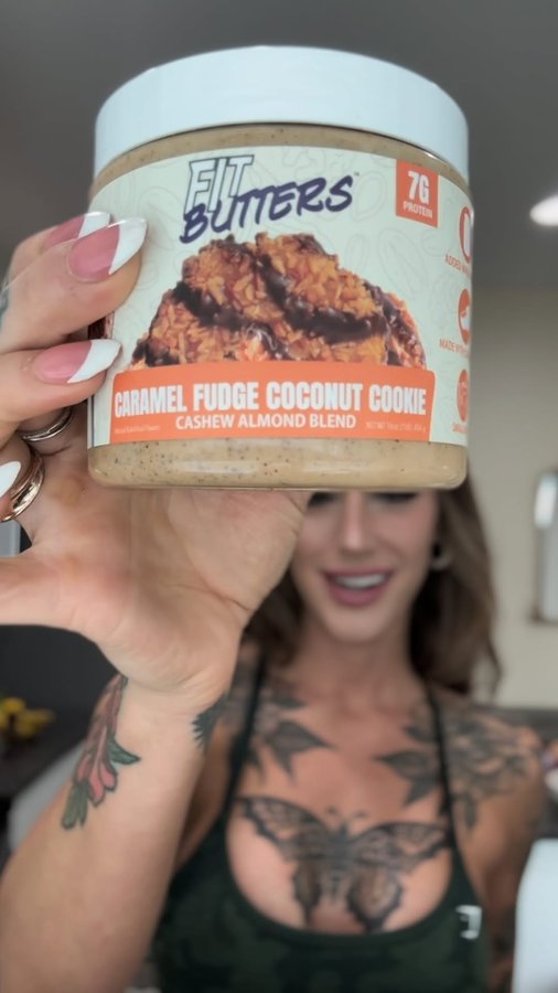 Instagram post by @kierstenmarie_94 for FIt Butters. Caption reads: Use the link in my bio for 10% off of your order!....