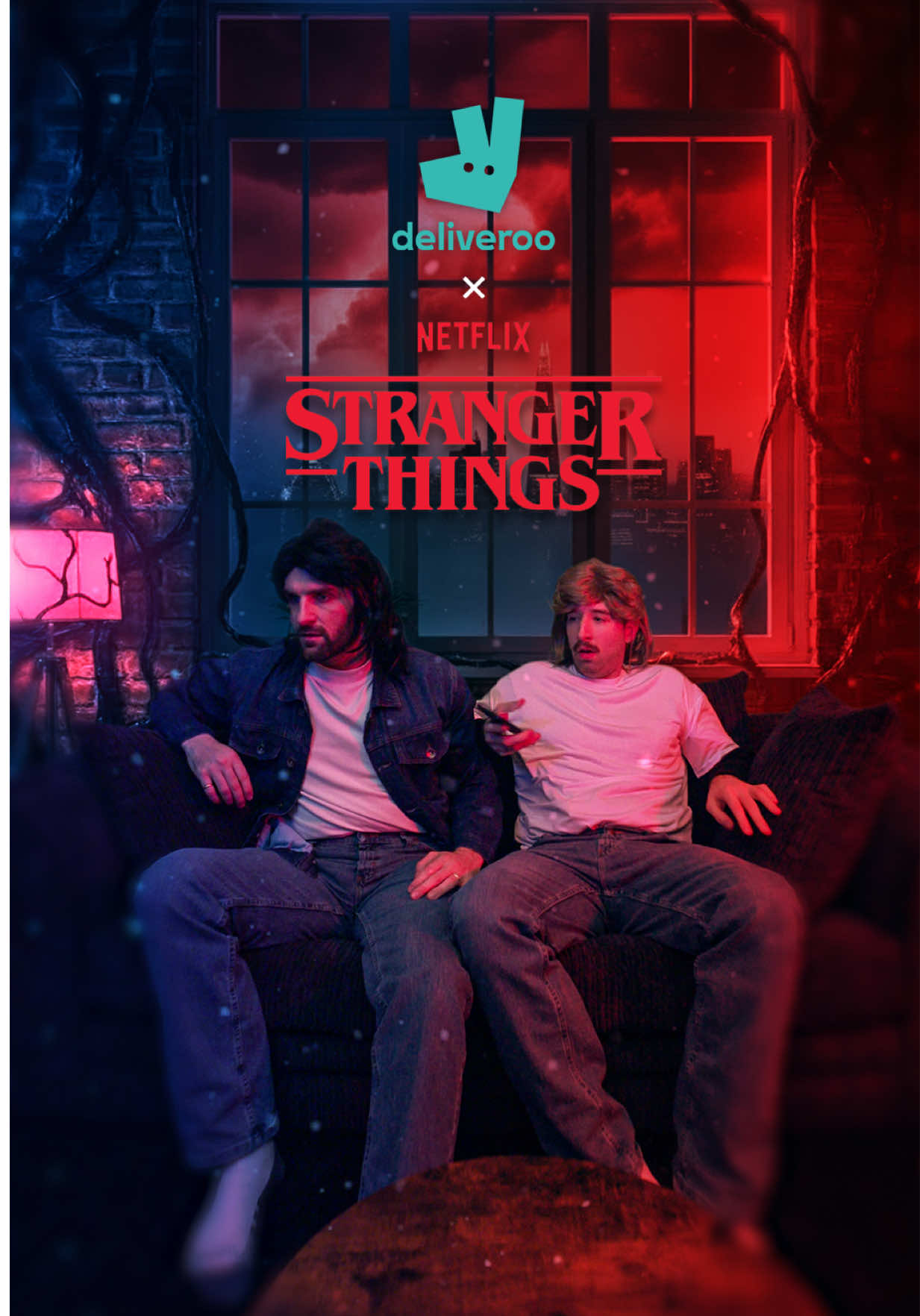 TikTok post by @theberry.uk for Deliveroo. Caption reads: [...] has arrived with Hawkins Diner... @deliveroo....