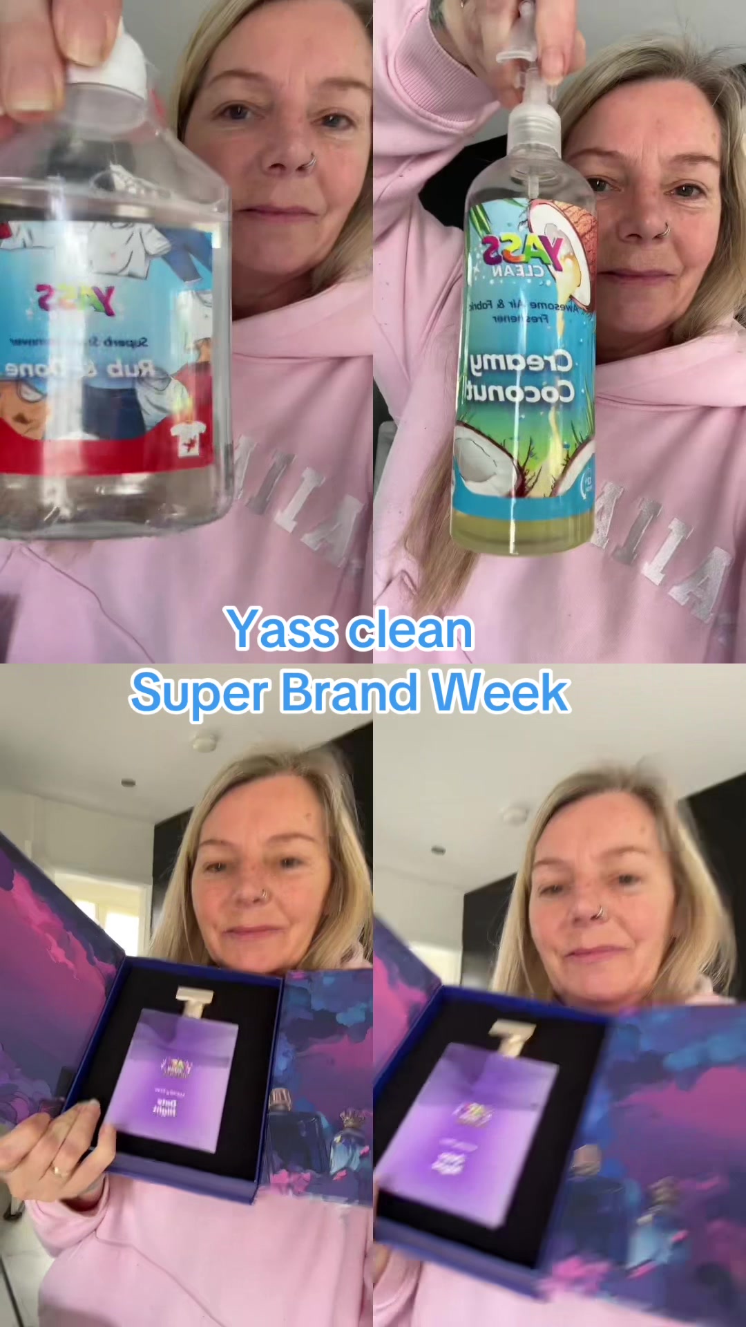TikTok post by @dazzmaka for Yass Clean. Caption reads: Super Brand Week Yass Clean from laundry to....