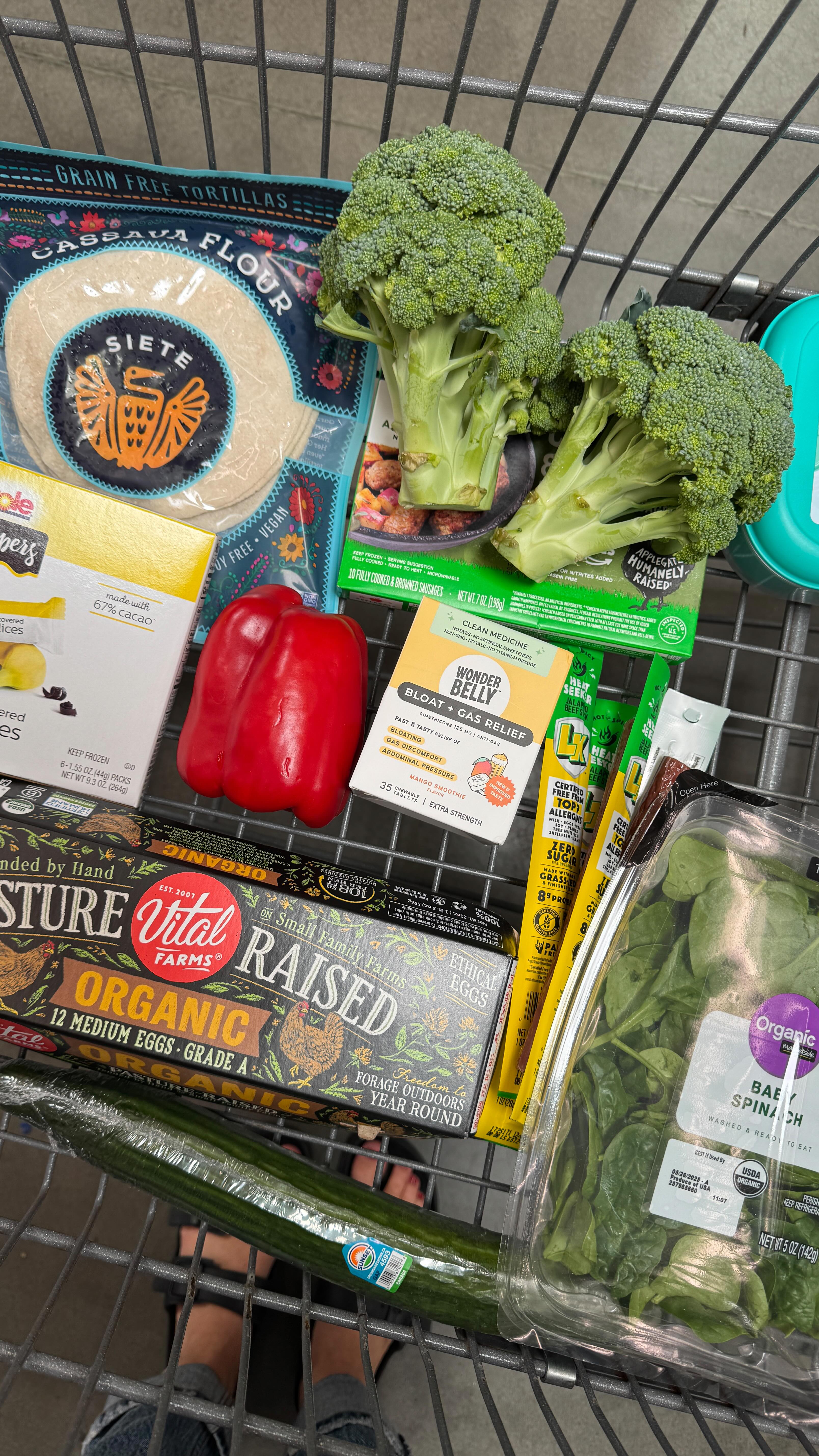 Instagram post by @eat.glutenfreewithme for Wonderbelly. Caption reads: Any guesses on how much this gluten-free grocery....