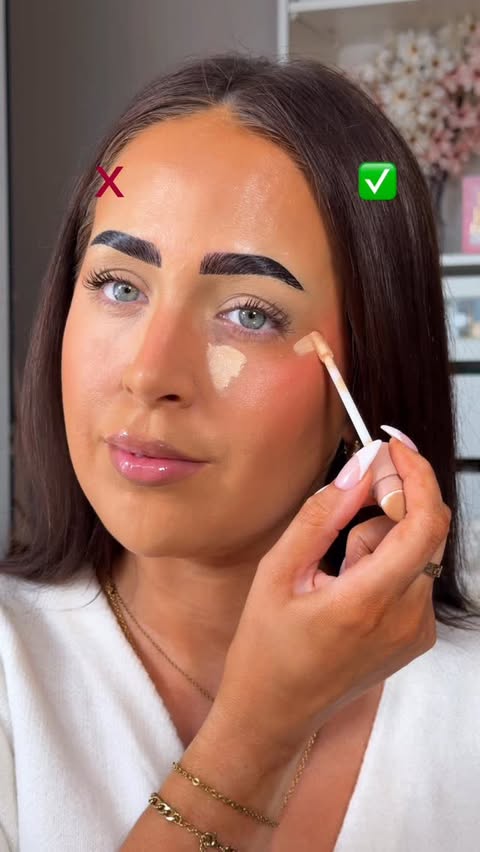 Instagram post by @itsheatherbell for Collection Cosmetics. Caption reads: [...] concealer ✨🫠 using the....