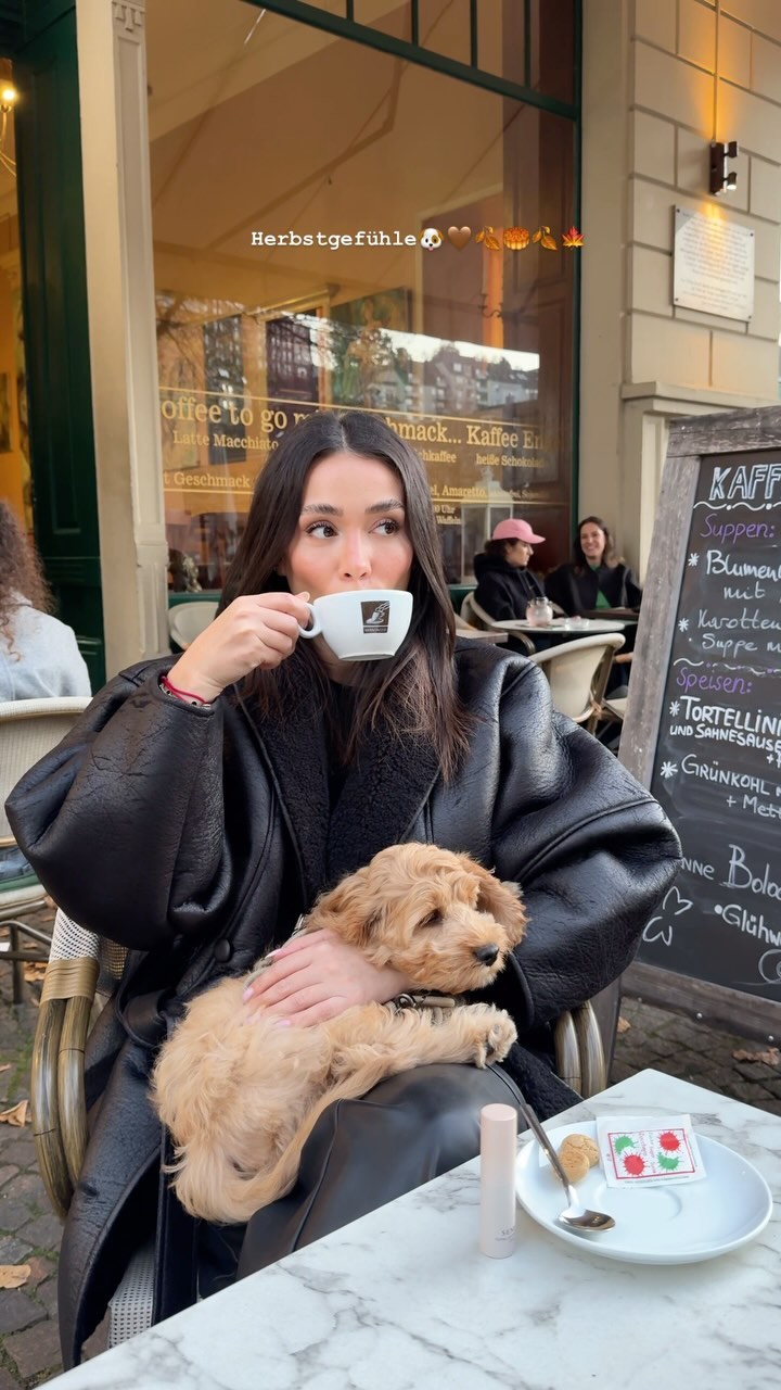 Instagram post by @betul for SENSAI Cosmetics. Caption reads: 🐶🤎.