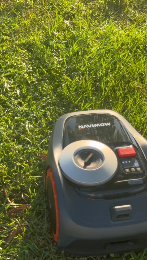 Instagram post by @kubikslife for Segway Navimow. Caption reads: 🌿✨ Say hello to smarter lawn care — with....