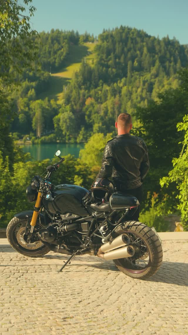 Instagram post by @gregorkirsch for BMW Motorrad. Caption reads: Elegance doesn’t rush. It arrives, pauses, and....