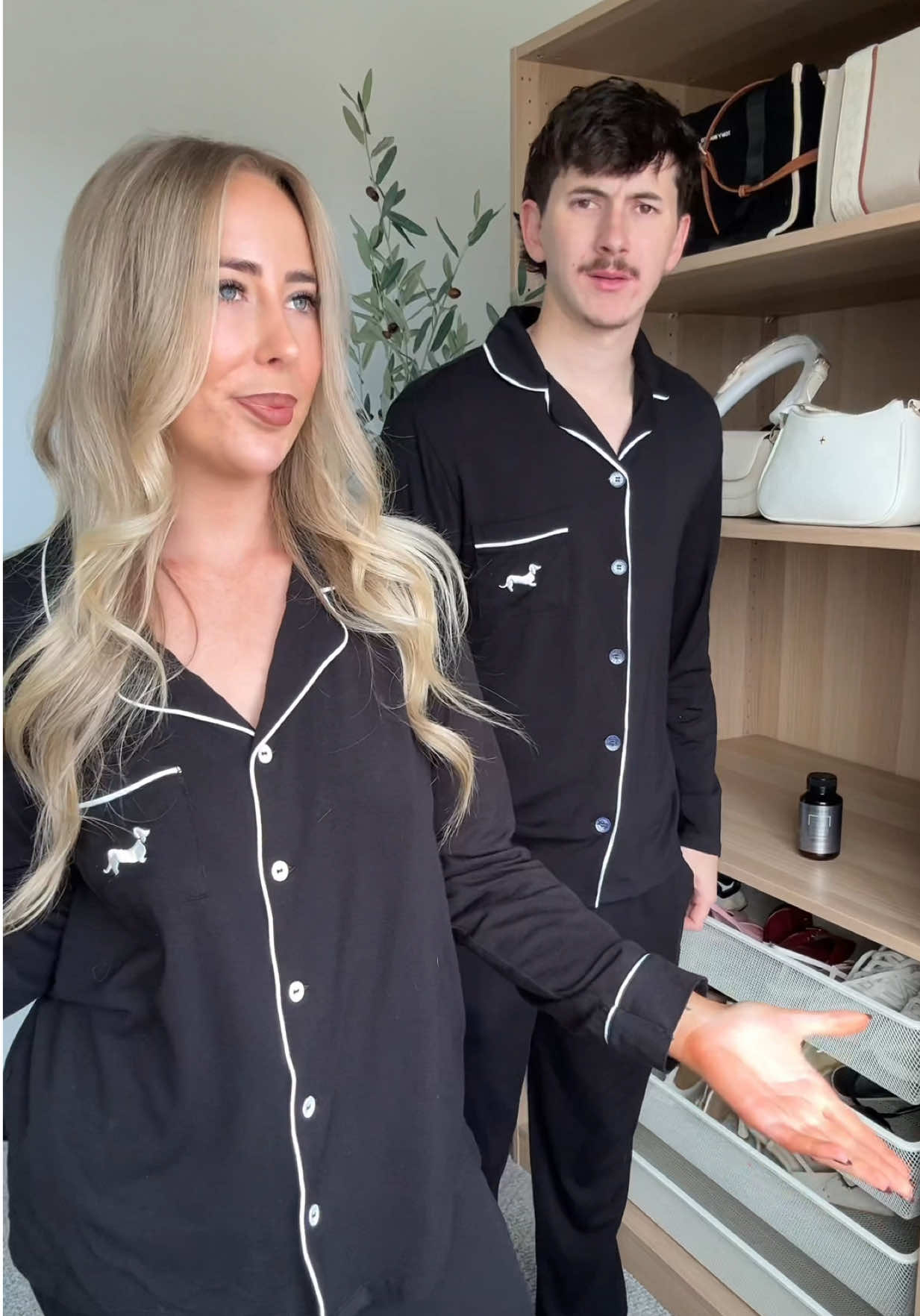 TikTok post by @kaitlinandjosh for JSHealth Vitamins. Caption reads: Josh copy’s everything I do!! He’s even grabbed....